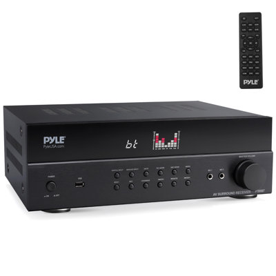 Pyle Bluetooth Home Theater Receiver Hi Fi Stereo System - 7.2 Channel Surround Sound Amplifier Entertainment System With ARC Support, MP3/USB/DAC/FM Radio, PMPO: 1200MAX - PT885BT