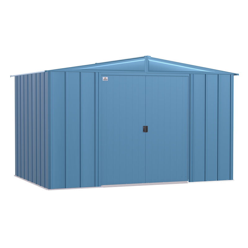  Arrow Classic Steel Storage Shed, Gray, 8 ft. W x 8 ft. D