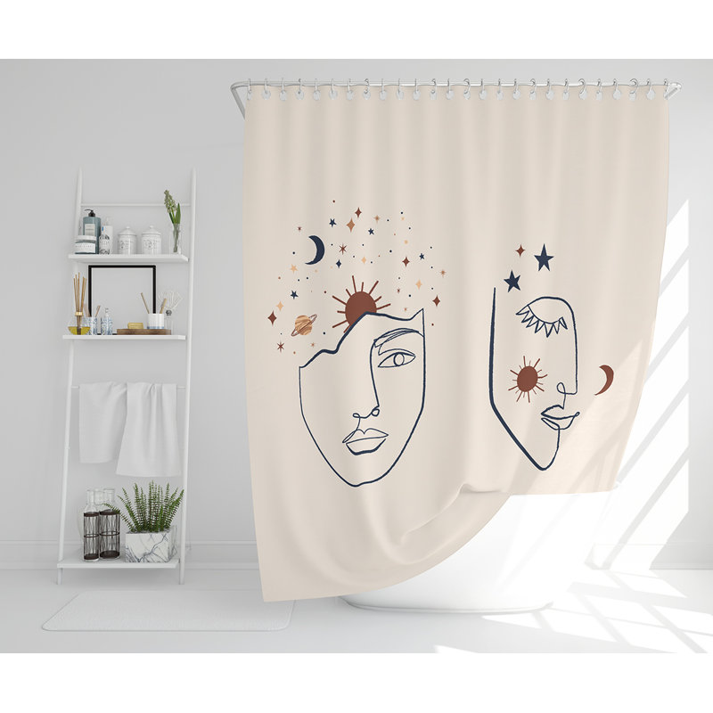 Elizebth 13 Piece Polyester Shower Curtain Set