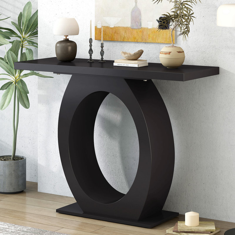 Console élégante et moderne Mirod, Noir