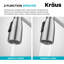 Robinet de cuisine rétractable à poignée simple 2 fonctions KRAUS Coda-106899895