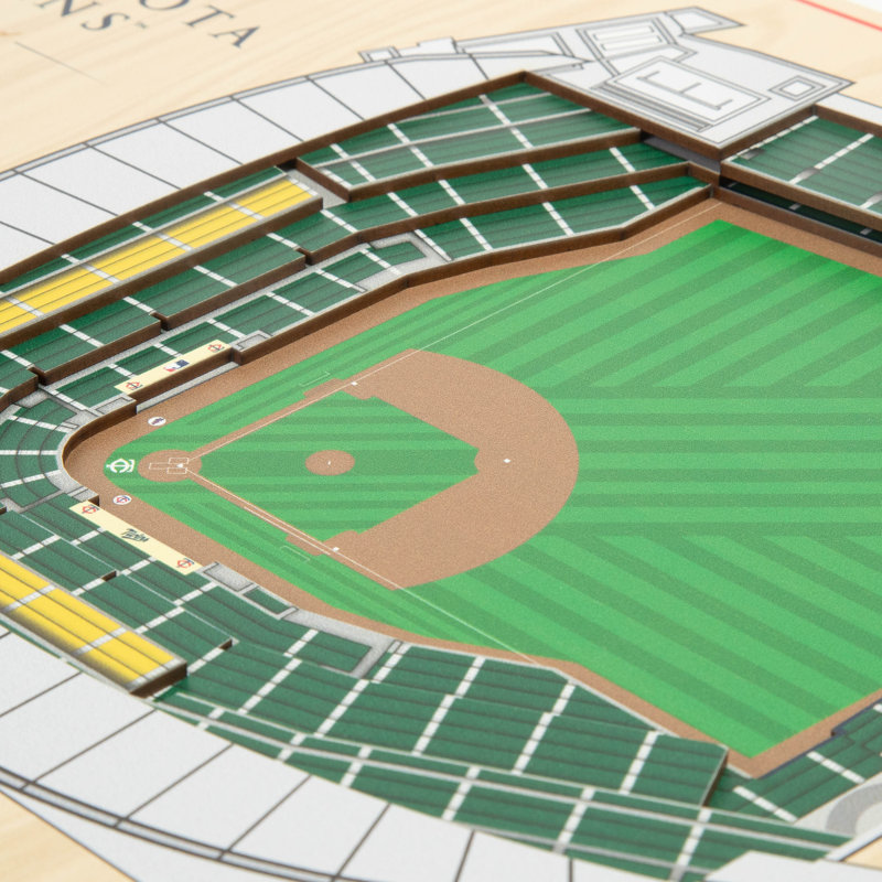 MLB 5-Layer StadiumViews 3D Wall Art, Minnesota Twins