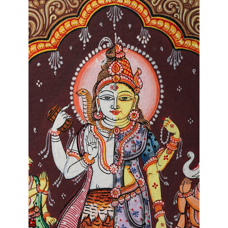 «Ardhanarishvara With Ganesha And Karttikeya», reproduction d'art