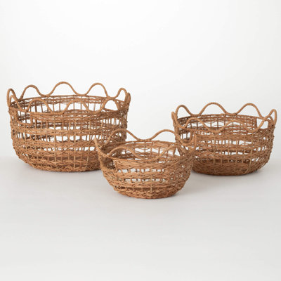 Ensemble de 3 paniers en rotin emboîtables Sullivans de 12,25 po H 10,5 po