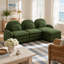 Canapé modulaire 3 places en tissu Teddy avec dossier incurvé, pouf amovible, coussins double couche et soutien lombaire ergonomique.-1782229988-1782229017