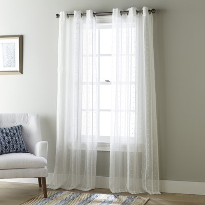 Paire de rideaux semi-transparents avec œillets Orchimont