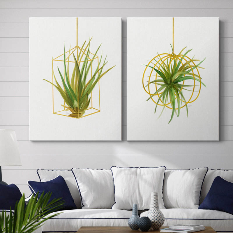 «Hanging Airplant II», ensemble de 2 reproductions d'art, H 48 po x l 72 po x P 1 po, Toile tendue, Pas de tapis