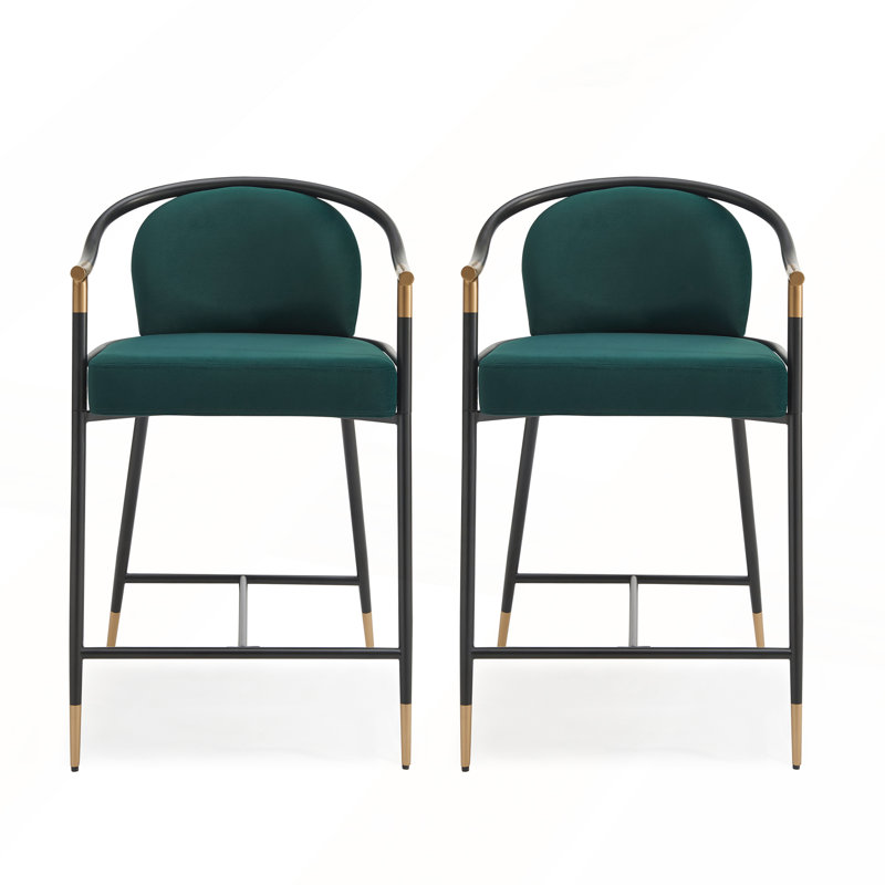 Ensemble de tabourets de comptoir contemporains rembourrés avec structure en métal durable et design élégant pour les cuisines et les bars modernes