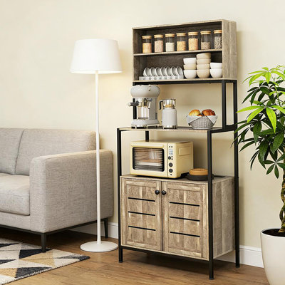 Station de café, support avec prise de courant et tablettes de rangement, pratique pour votre maison