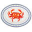 Crab House Enamelware Platter