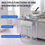 Évier en acier inoxydable, ensemble d'évier de cuisine autoportant à cuve simple avec robinet, préparation de cuisine commerciale à cuve simple et évier utilitaire