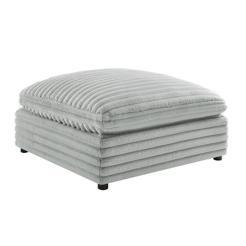 Peluche en polyester 40 po Jenny Repose-pieds carré