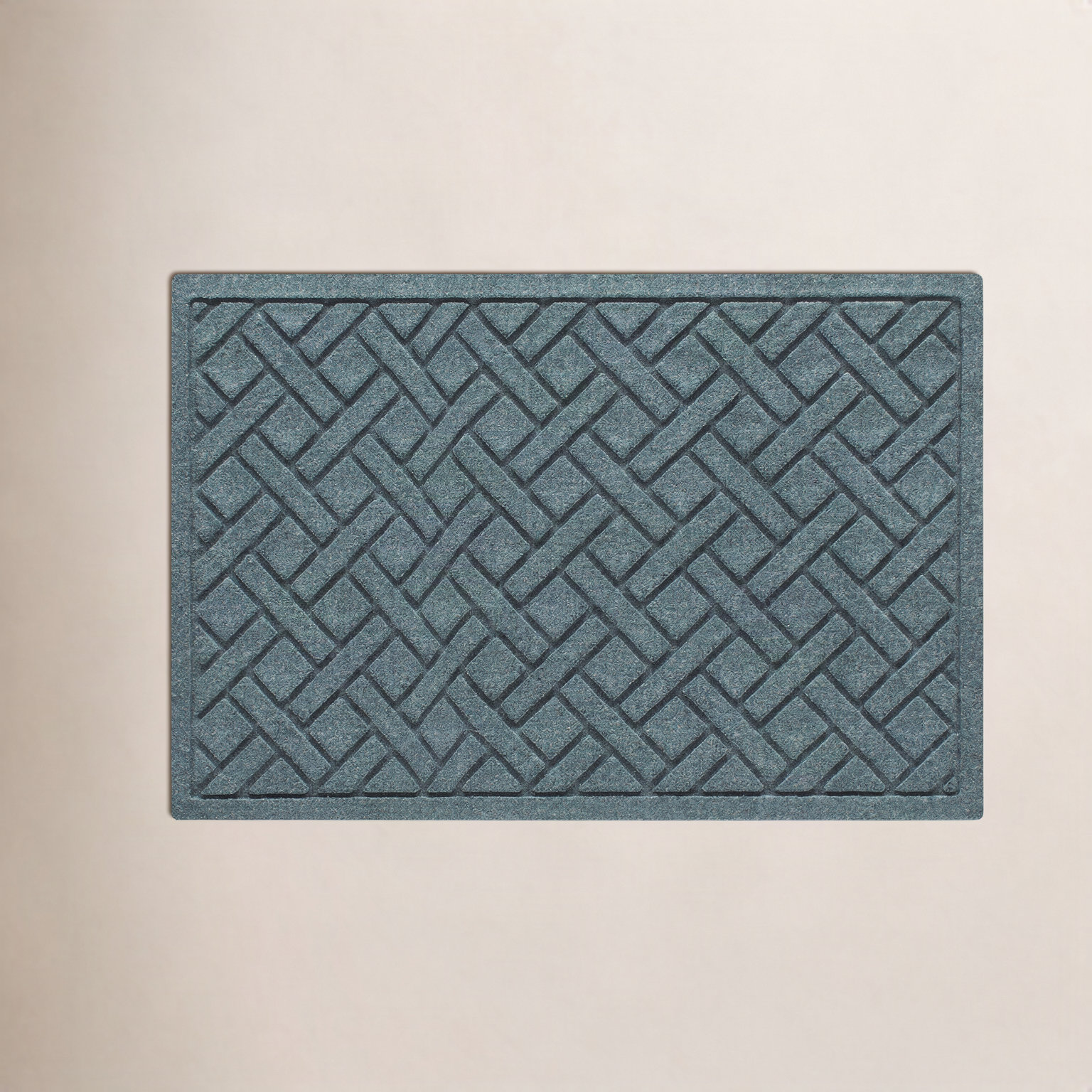 WaterHog Lattice Non-Slip Doormat, 0.375" H x 36" W x 24" D, Bluestone