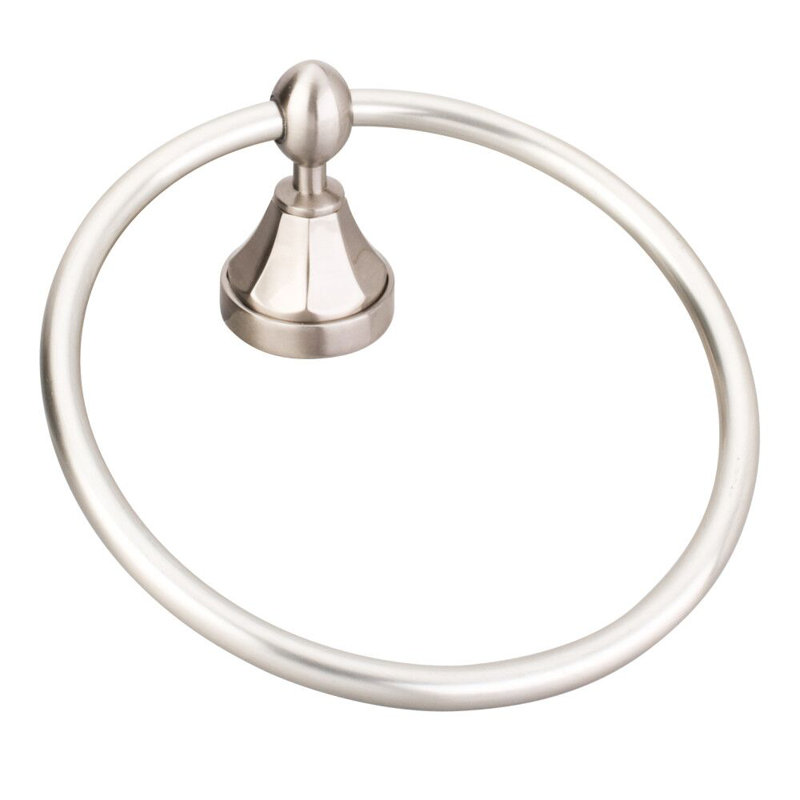 Newbury Wall Mounted Towel Ring, Satin Nickel