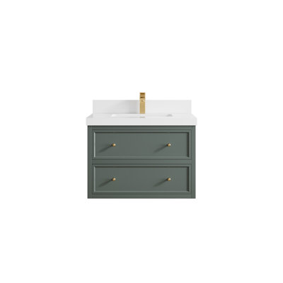 Meuble-lavabo simple flottant 30 po Roswell