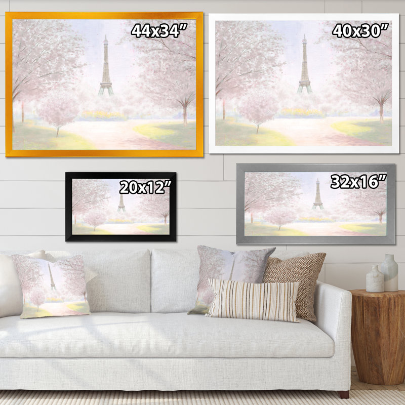 Cadre photo « pretty paris », reproduction d’art sur toile, H 20 po x l 20 po x P 1 po, Cadre noir