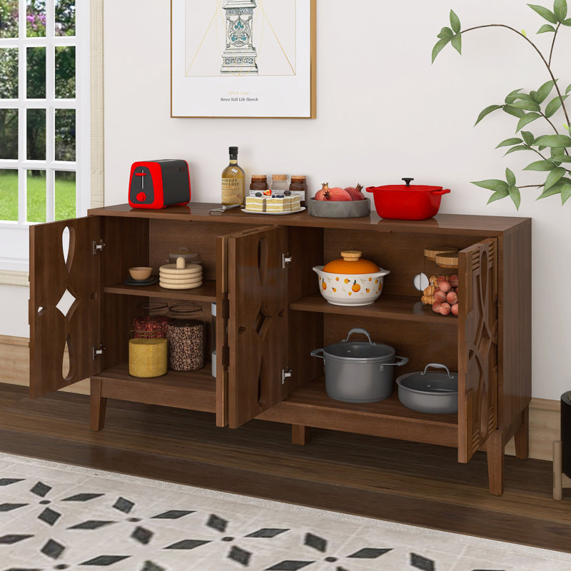 Buffet avec rangement Mid-Century, Noyer