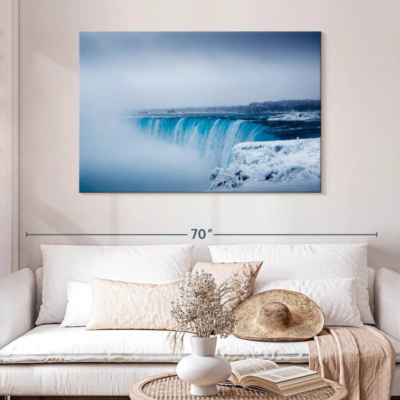 Alvord Niagara Falls Wintry Mist, 32" H x 48" W