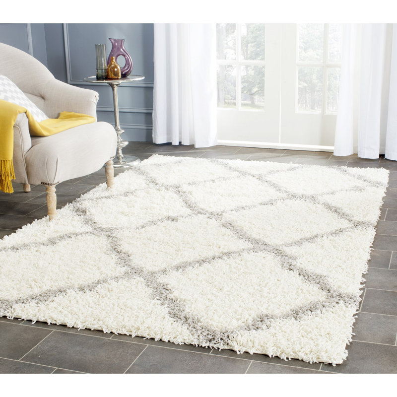 Rosalind Geometric Hand Woven Area Rug, Rectangle 122 x 183 cm