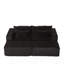Chaise longue modulaire surdimensionnée de 87 po, sans assemblage requis, causeuse en peluche avec deux repose-pieds amovibles, fauteuil-lit moderne moelleux pour la chambre à coucher du salon intérieur-1503111136