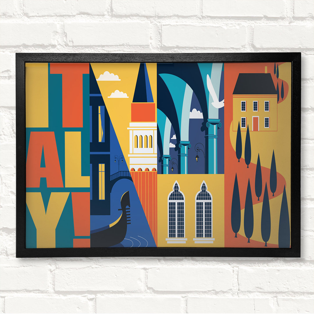 Italien Poster Illustration - Drucken