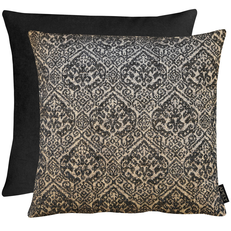 X-Mas Glam Square Cushion, 46cm H x 46cm W, Black, Pillow Cover Only - No Insert