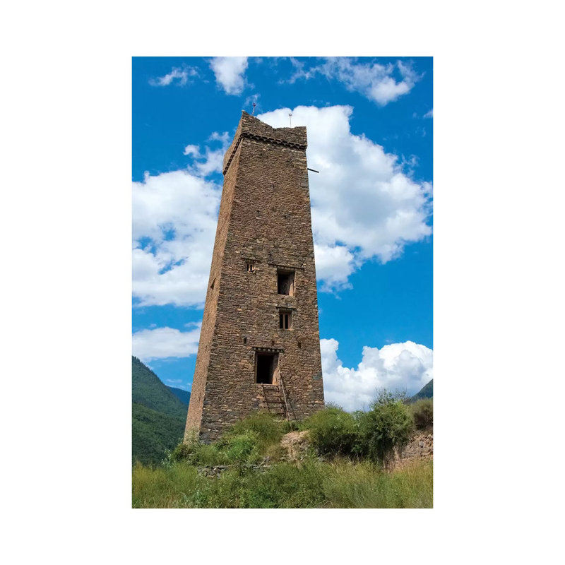 Watchtower of Songgang Tibetan house in the mountain, Ngawa Tibetan and Qiang Autonomous Prefecture 1 Piece Wrapped Canvas Wall Art