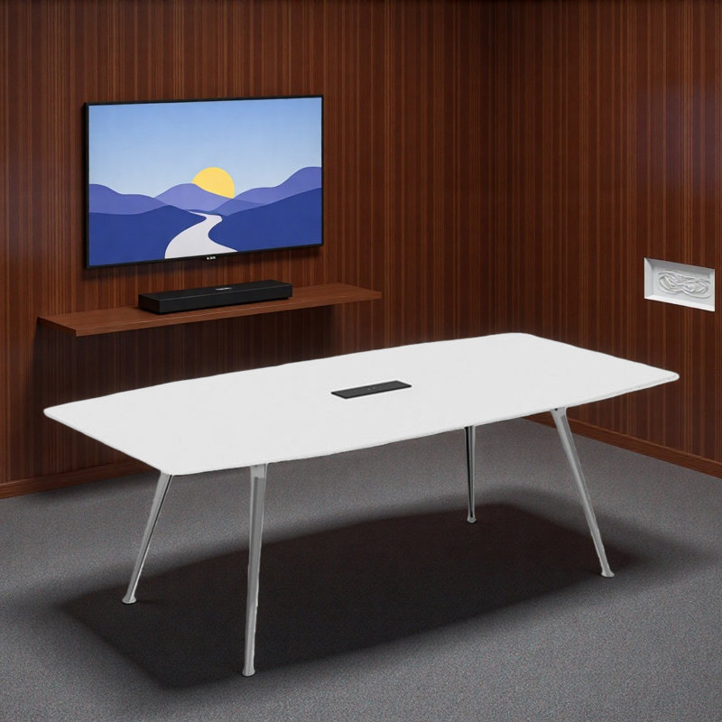 Table de formation moderne blanche, H 29,53 po x L 78,74 po x l 39,37 po
