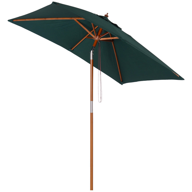 Brittanee 200cm X 150cm Rectangular Tilt Market Parasol, Green