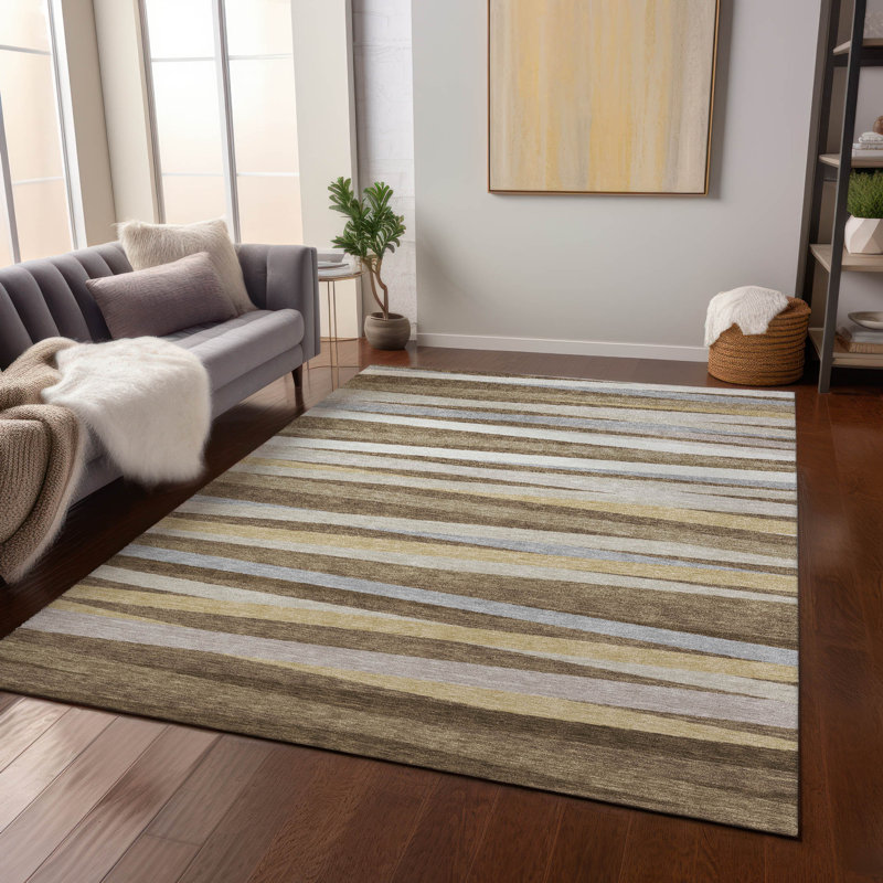 Tapis d'intérieur / extérieur lavable brun Liora , 8' x 10'