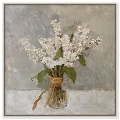 Snowbound Flower Canvas Floral & Botanical Print by Oliver Gal, Black Frame, 12 x 12