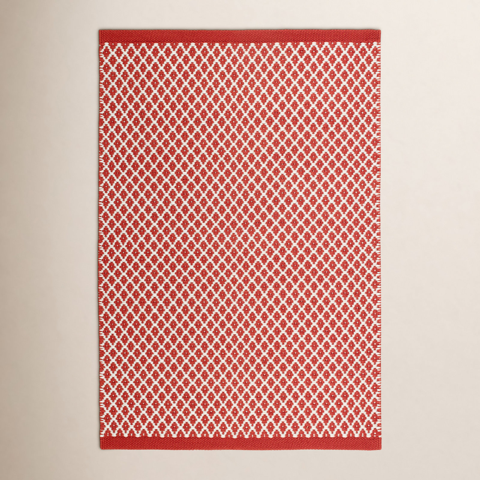 Mainsail Red Hand-Woven Geometric Outdoor Rug, Rectangle 9' x 12'