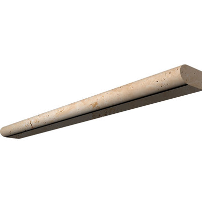 Ivory 12 in. L x 0.625 in. W Travertine Round Tile Trim
