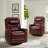 Chikako Genuine Leather Swivel Rocker Manual Recliner-70690530