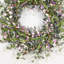 Couronne de fleurs artificielles 26 "de fleurs de lavande et de baies en grappe d'eucalyptus pour porte d'entrée 26"