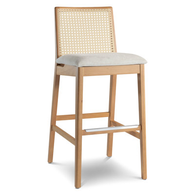 Modern Brazilian Upholstered Bar Stool
