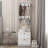 2-in-1 Coat Rack and Nightstand with Storage and Hooks