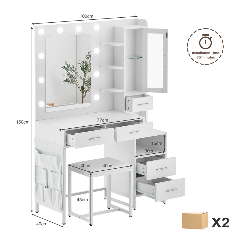 Dressing Table with Mirror