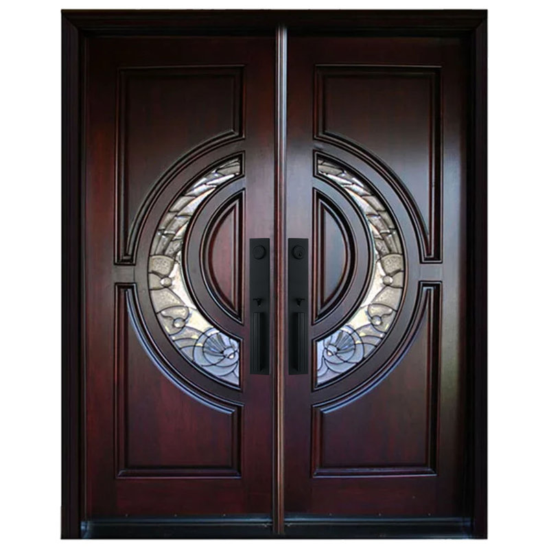 Portes d'entrée en bois M580E, S'ouvre à droite vers l'intérieur, H 80 po x l 64 po