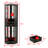 77.5'' Black Corner Curio Bookcase Cabinet With Tempered Glass Doors