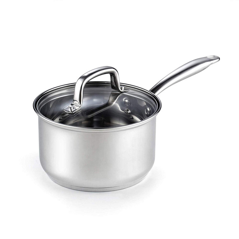 Casserole en acier inoxydable avec couvercle Cook N Home, 3 pintes