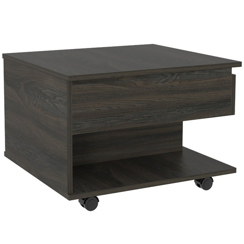 Barkot 2-Piece Living Room Set with Bar Cart and Coffee Table, Espresso