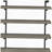 Black gray driftwood 4-tier wall-mounted shelf-345015380