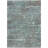 3' X 5' Taupe And Teal Blue Geometric Washable Indoor Outdoor Area Rug