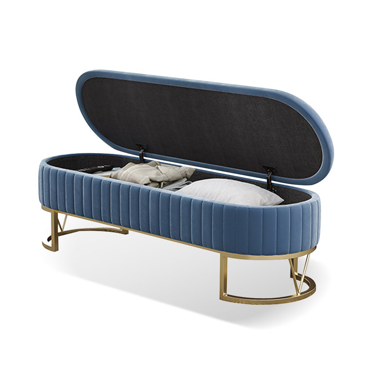 Banc avec revêtement, Bleu