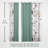 Green Flowers Curtain Panel, Vintage printed, Light Filtering Grommet Curtains/Drapes for Living Room and Bedroom (38" Wide,6 Panels Set)