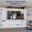 Support de rangement réglable au plafond, structure en acier robuste, 4 pi x 4 pi, capacité de 250 lb, garage suspendu, grenier et sous-sol