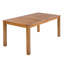 Ensemble de salle à manger d'extérieur 5 pièces en bois, table rectangulaire de 170 cm de long avec 4 chaises en rotin pour piscine, jardin, terrasse, style naturel