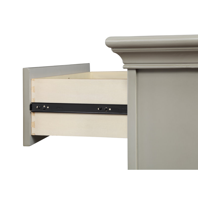 Commode 5 tiroirs Imina, Gris rétro