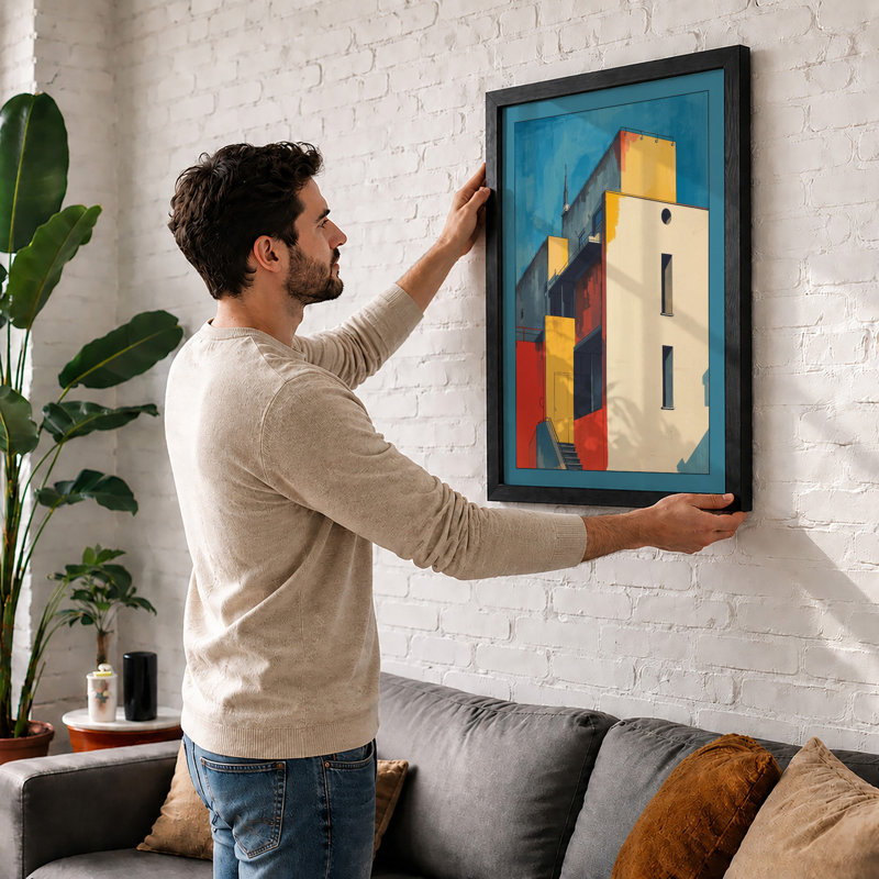 Constructivist Architecture Geometric - Print, A1 - 84.1 x 59.4 cm, White